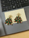 Green Christmas Tree & Star Rhinestones Earrings: vintage detail work for the woman who notices