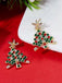 This Green Christmas Tree & Star Rhinestones Earrings carries vintage stories waiting to be told