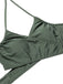 Green Grey 1930s Halter Strappy Tankini Swimsuit — 1930s poolside glamour meets sun-drenched confidence