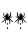 Halloween Black Spider Dangle Earrings: timeless style reimagined