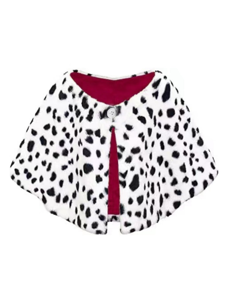 Halloween Dalmatian Cosplay Gown Cape - vintage fashion, retro style
