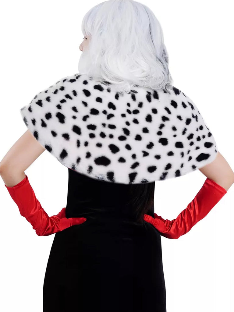 Halloween Dalmatian Cosplay Gown Cape - vintage fashion, retro style