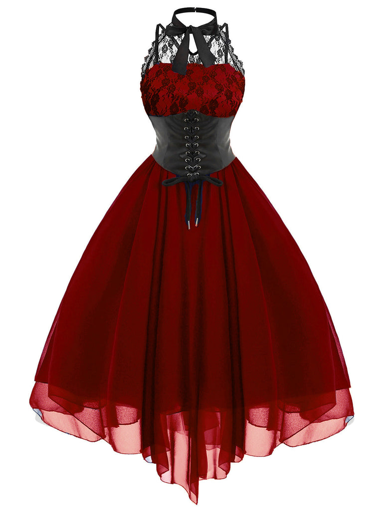 Halloween Gothic Steampunk Lace Dress — vintage elegance for the modern woman