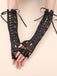 Halloween Punk Party Lace-Up Half Finger Gloves — the vintage finishing touch that makes her outfit sing