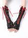 Halloween Punk Party Lace-Up Half Finger Gloves: vintage detail work for the woman who notices