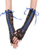 Halloween Punk Party Lace-Up Half Finger Gloves — vintage elegance in the palm of her hand