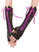 Halloween Punk Party Lace-Up Half Finger Gloves — the vintage finishing touch that makes her outfit sing