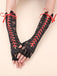 Halloween Punk Party Lace-Up Half Finger Gloves — vintage elegance in the palm of her hand