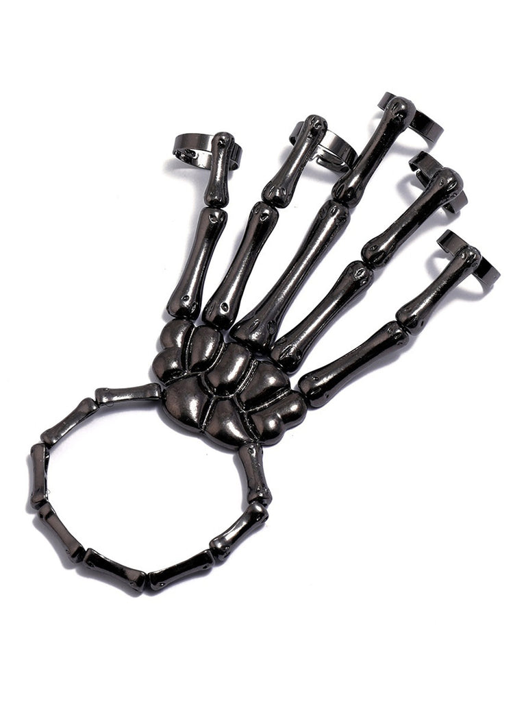 Halloween Punk Skull Ring Bracelet: timeless style reimagined