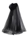 Halloween Retro Gothic Tulle Hooded Cape Cloak: 1950s tailoring for the woman who leads