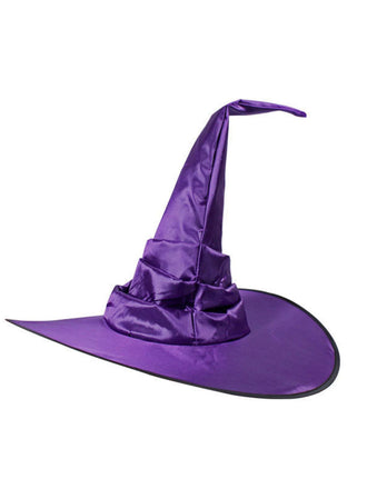 Halloween Satin Ruched Witch Hat - vintage fashion, retro style