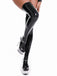 Halloween Shiny Leather Thigh High Stockings — vintage style that transcends decades