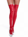 Halloween Shiny Leather Thigh High Stockings: timeless vintage elegance she makes her own