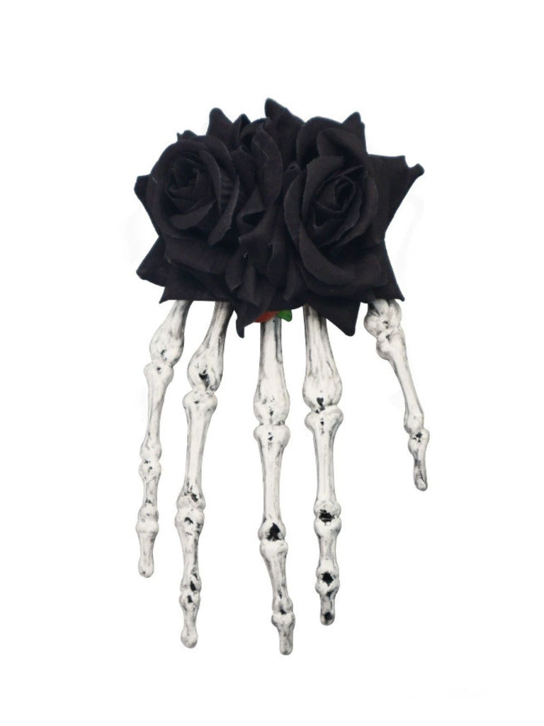 Halloween Skeleton Hand Hair Clip - vintage fashion, retro style