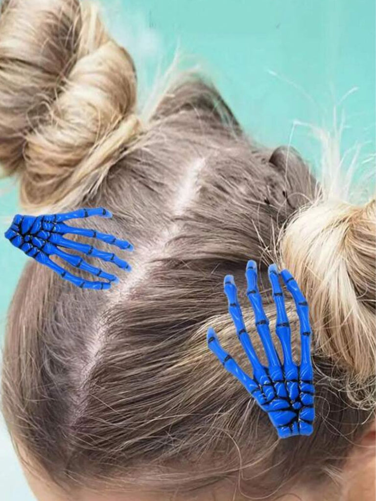 Halloween Skeleton Hand Hair Clip - vintage fashion, retro style