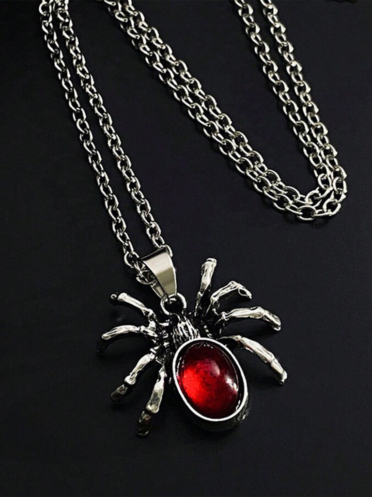 Halloween Spider Blood Drop Pendant Necklace, vintage fashion, retro style - perfect for women who love vintage and retro fashion
