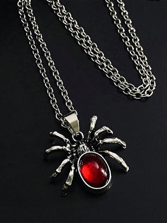Halloween Spider Blood Drop Pendant Necklace, vintage fashion, retro style - perfect for women who love vintage and retro fashion
