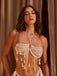 Halter Tiered Pearl Fringe Body Chain Bralette - vintage fashion, retro style for vintage lovers