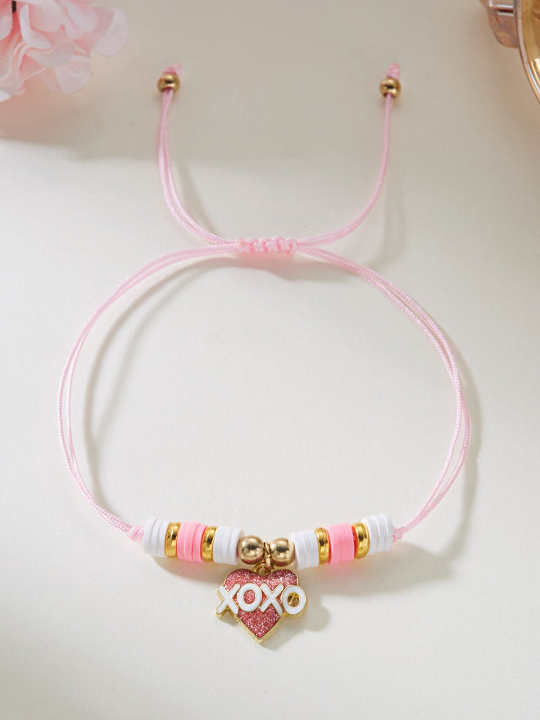 Heart Love Adjustable Woven Valentine's Day Bracelet - vintage fashion, retro style