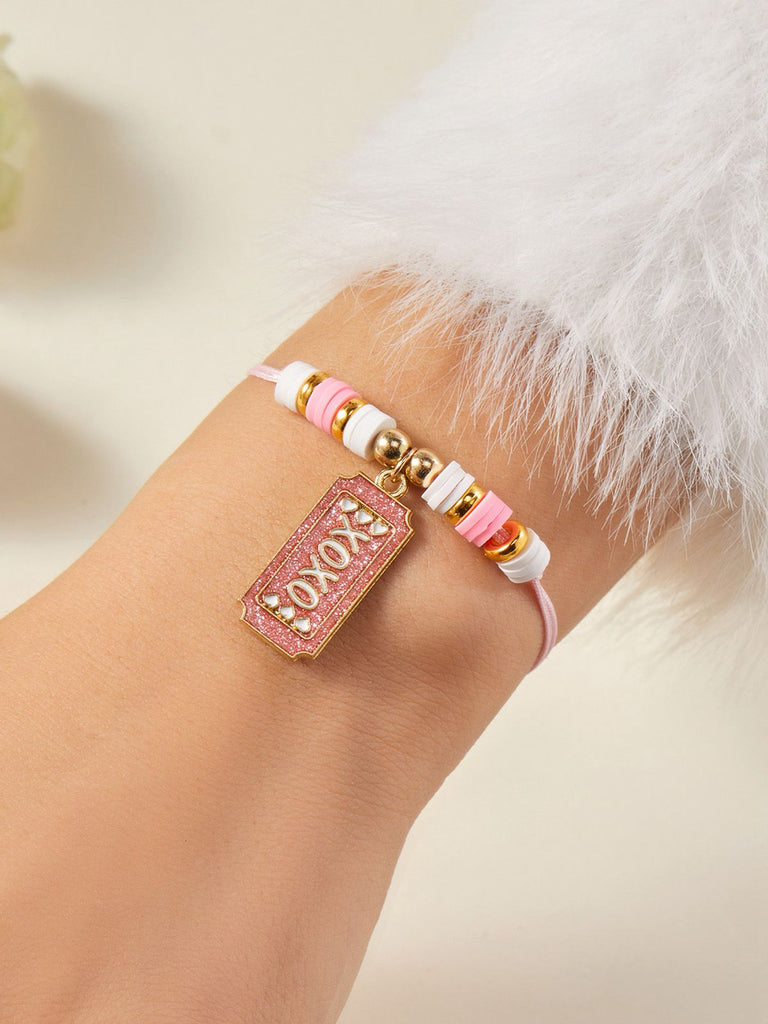 Heart Love Adjustable Woven Valentine's Day Bracelet - vintage fashion, retro style