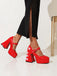 This Heart Mary Jane Square Toe Leather Shoes whispers vintage secrets to those who notice
