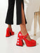 Heart Mary Jane Square Toe Leather Shoes, vintage shoes, retro heels - perfect for women who love vintage and retro fashion