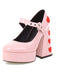 This Heart Mary Jane Square Toe Leather Shoes whispers vintage secrets to those who notice