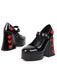 Heart Mary Jane Square Toe Leather Shoes — vintage style that transcends decades