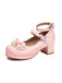 Heart Pearl Bow Mary Jane Heels - vintage shoes, retro heels