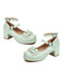 Heart Pearl Bow Mary Jane Heels - vintage shoes, retro heels