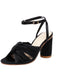 Vintage Pleated Twist Peep Toe Buckle Chunky High Heels - vintage shoes, retro heels
