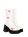 Hollow Hearts Leather Chunky Platform Boots - vintage fashion, retro style
