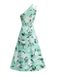 Ice Green 1950s Floral Vintage Classic Dress 3