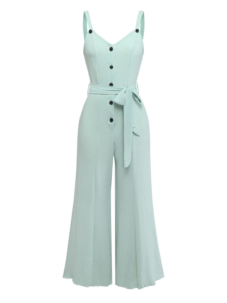 Ice Green 1970s Vintage Classic Jumpsuit 3