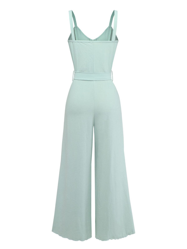 Ice Green 1970s Vintage Classic Jumpsuit 2
