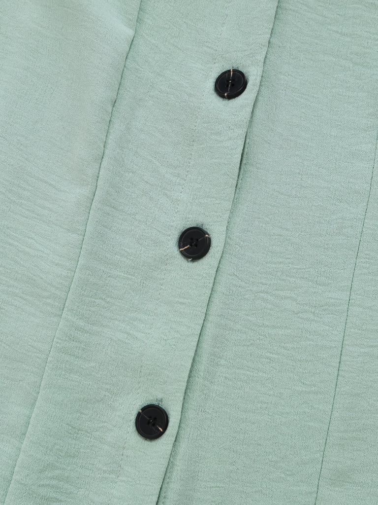 Ice Green 1970s Vintage Classic Jumpsuit 5