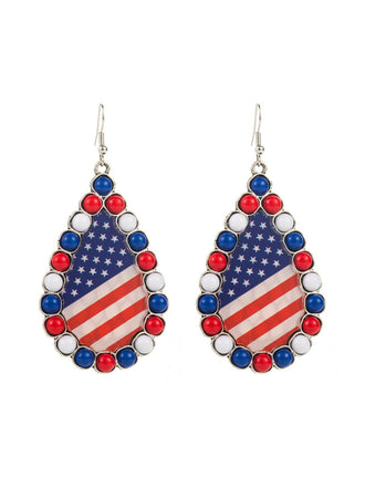 She adds this Independence Day Flag Beaded Earrings and suddenly it's vintage perfection