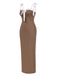 1930s Contrast Shoulder Tie Bodycon | 1930s | vintage dress, retro fashion