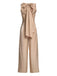 Khaki 1930s Solid V-neck Halter Jumpsuit, vintage fashion, retro style - perfect for women who love vintage and retro fashion