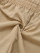 Khaki 1930s V-Neck Pocket Solid Romper - vintage jumpsuit, retro fashion