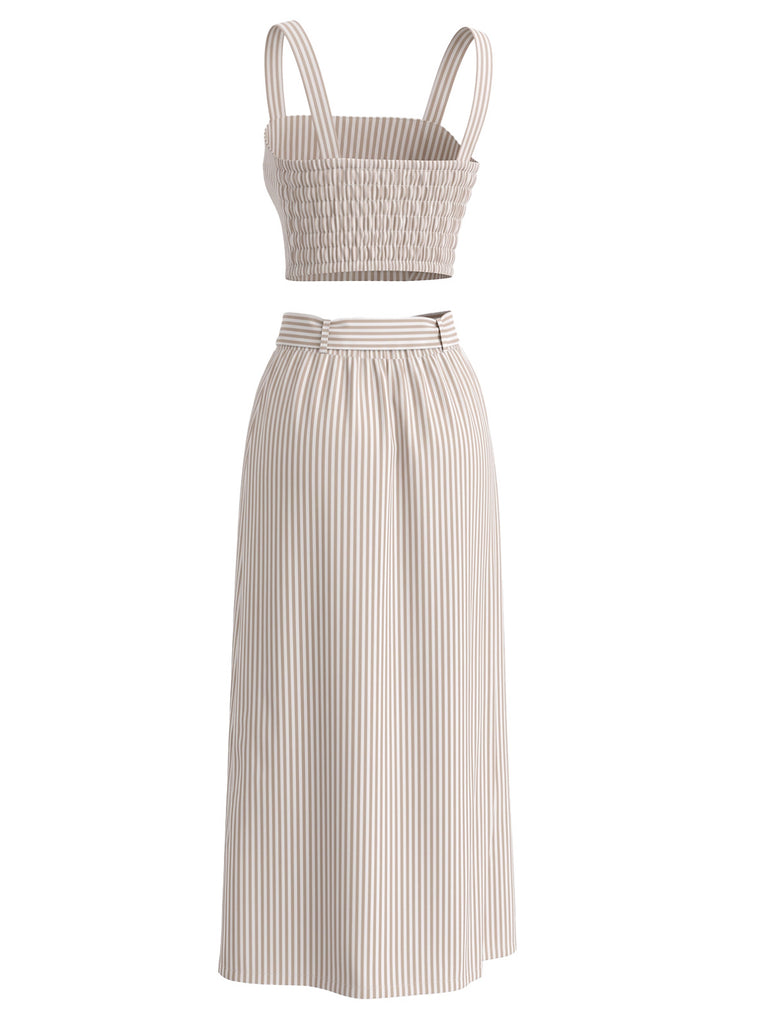 Khaki 1940s Vintage Classic Skirt 3