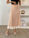 Khaki 1940s Pearl Double Layer A-Line Skirt - vintage skirt, retro style