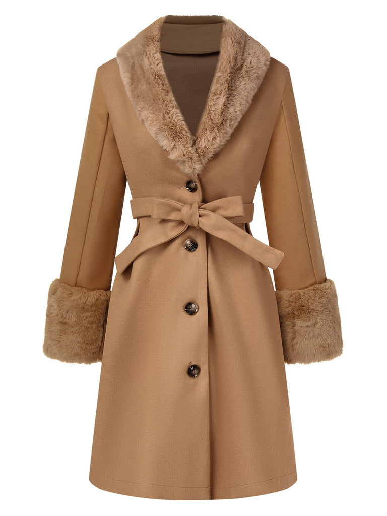 1950s Faux Fur Collar Button | 1950s | vintage outerwear, retro jacket