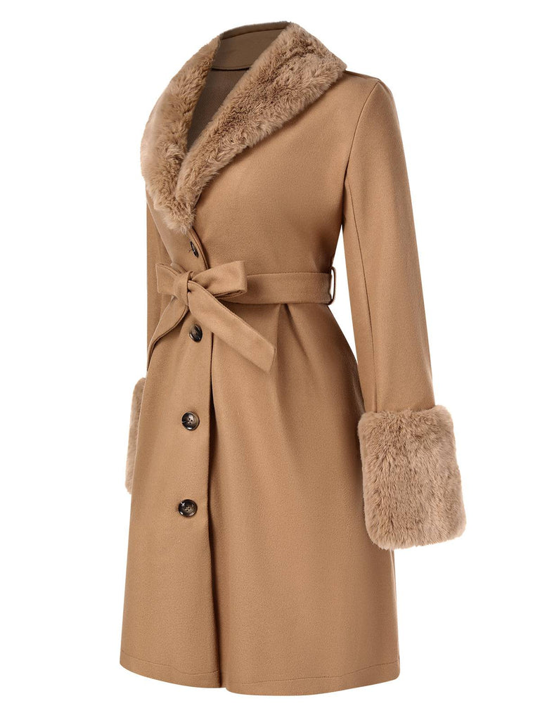 1950s Faux Fur Collar Button | 1950s | vintage outerwear, retro jacket