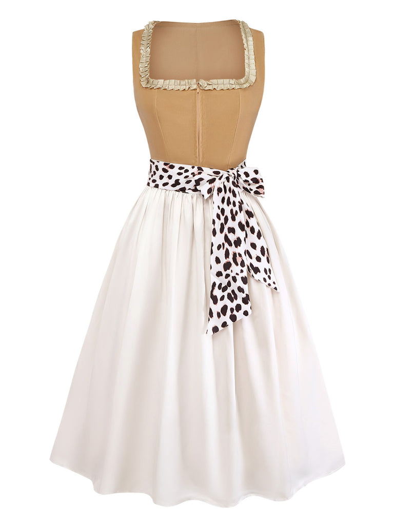 Khaki 1950s Vintage Classic Dress 3