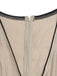 Khaki 1950s V Neck Patchwork Dress 6
