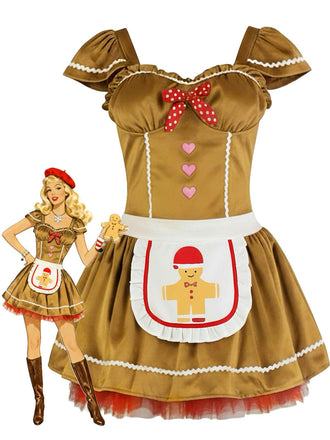 Khaki 1970s Gingerbread Velvet Mini Dress & Skirt - vintage dress, retro fashion