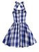 Kids Party 1950s Plaid Halter Swing Girl's Dress — vintage elegance for the modern woman