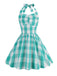 Kids Party 1950s Plaid Halter Swing Girl's Dress: timeless style reimagined