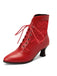 Lace Pointed Leather Heel Vintage Boots: timeless 1950s elegance she makes her own